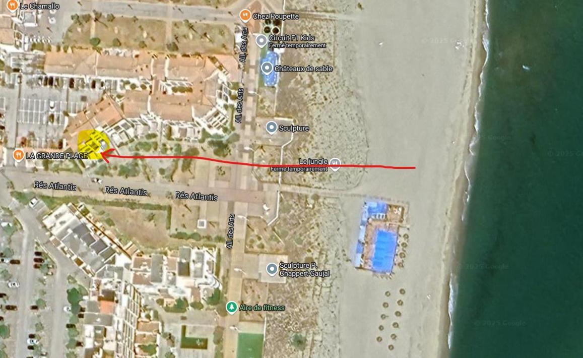 Le Victoria'S Beach Barcares - Parking Prive - Direct Plage - 5 Minutes A Pied Du Lydia - 3 Personnes Le Barcarès Exteriér fotografie